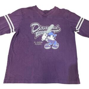 Vintage 90s Mickey Mouse Diamond Miners Cotton Jersey Size 14/16